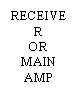Text Box: RECEIVERORMAIN AMP