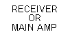 Text Box: RECEIVERORMAIN AMP